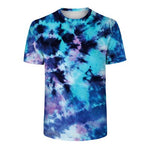 N-olsollo New Fashion Gradual Tie-dyed Mens Tshirts 2019 Summer T-shirts Couple Clothes Knitted Loose Casual Male Tee Shirts Top - webtekdev