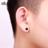 SMJEL Rock Strong Magnet Magnetic Health Care Ear Stud Non Piercing Earrings Skull David Star Tai Chi Earings Jewelry Mens Women - webtekdev