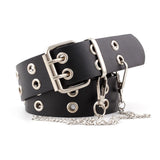 Leather Belt with Chains - webtekdev