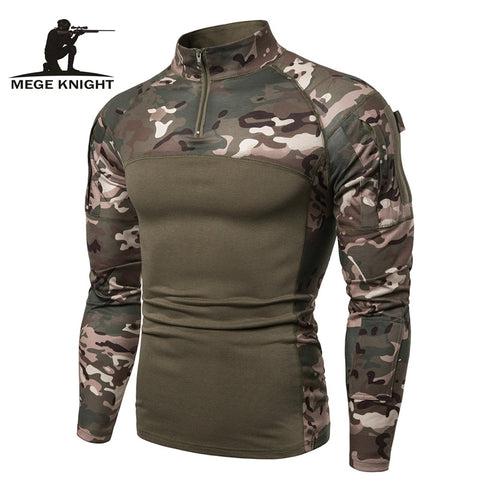 Mege Camouflage Tactical Military Clothing Combat Shirt Assault Multicam ACU long sleeve Army Tight T shirt Army USMC Costume - webtekdev