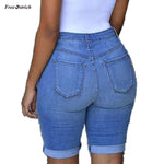 Free Ostrich Clothes Women shorts Women Elastic Destroyed Hole jeanshort Short Pants Denim Shorts Ripped Casual sexy Jeans pants - webtekdev