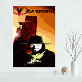 Nice Custom V For Vendetta Canvas Poster Print painting Art Wall Silk Poster cloth print Fabric Poster - webtekdev