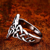 Steel soldier Celtic viking Nordise ring stainless steel popular nature signet women engagement party jewelry - webtekdev