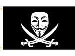 Anarchy Anonymous Anarchist Communism Anarcho-capitalism Flag 90*150cm(3x5ft) Banner with Brass Grommets (NMZ09154 90 x 150cm) - webtekdev