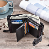 JINBAOLA Men Wallet Brand Wallet Double Zipper&Hasp Design Small Wallet  Male High Quality - webtekdev