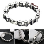 Biker Bicycle Motorcycle Chain Bracelet Bangle Punk Titanium Steel Bracelet Men Bangle - webtekdev