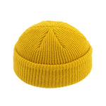 Brimless Hats Hip Hop Beanie Skullcap Street Knitted Hat Women Men Acrylic Unisex Casual Solid Pumpkin Portable Melon Cap - webtekdev