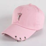Dad Hat BTS Creative Piercing Ring Baseball Cap Punk Hip Hop Caps Cotton Adult Casual Solid Adjustable Unisex Caps Snapback - webtekdev
