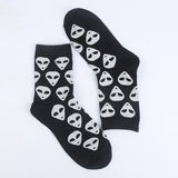 Modeager Fashion Hip hop Black Color Skeleton Alien Halloween Cool Women Socks Cotton Soft Summer Thin Novelty Socks for Women - webtekdev