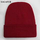 Solid Unisex Beanie Autumn Winter Wool Blends Soft Warm Knitted Cap Men Women SkullCap Hats Gorro Ski Caps 24 Colors Beanies - webtekdev