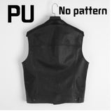 PU Vests Men Leather Skull Hip Hop Sleeveless Jackets Punk Rock Waistcoat Streetwear Outerwear Biker Motorcycle Locomotive Coats - webtekdev