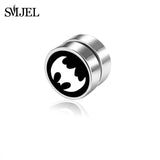 SMJEL Rock Strong Magnet Magnetic Health Care Ear Stud Non Piercing Earrings Skull David Star Tai Chi Earings Jewelry Mens Women - webtekdev