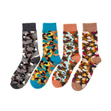 High-quality happy socks men's colourful combed cotton mens socks newest male camouflage long skateboard sock large size - webtekdev
