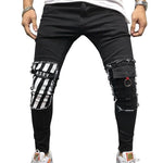 Men's jeans Slim Fashion pants streetwear ripped Pencil Pants Zipper Skinny Jeans For 2019 Spring summer new Brand New product - webtekdev