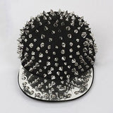 High Quality Hip Hop Caps Hats Punk Hedgehog Hat Bigbang Personality Jazz Snapback Cap Men Women Spike Studs Rivet Hat Punk Styl - webtekdev