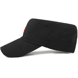 NEW Cotton Military cap for Men women red star Embroidery sailor vintage Hat men's flat camouflage leisure summer captain cap - webtekdev