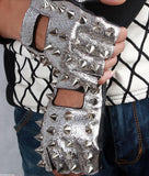 Children's punk rivet faux leather glove kids DS dancing Rock and roll jazz rivet glove R388 - webtekdev