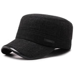 [NORTHWOOD] Classic Thicker Mens Winter Hat Warm Military Hats For Men Adjustable Flat Top Caps - webtekdev