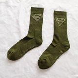 Marvel Comics Hero General Socks cartoon Superman Captain America Towel bottom Warm Stitching pattern Military green Casual Sock - webtekdev