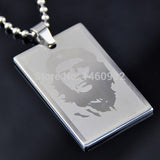 Cool Silver Tone Stainless Steel Cuban Revolutionist Che Guevara Dog Tag Square Pendant Necklace Gift YN213 - webtekdev