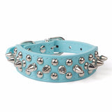 2018 Fashion Pets Puppy Dog Collars Adjustable PU Leather Punk Rivet Spiked Studded Collar Neck Straps - webtekdev