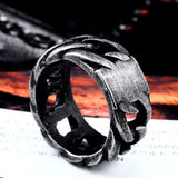 Beier 316L Stainless Steel Gothic Personality Chain Ring Man Goth  Fashion 2017 Men's Accessories  LR175 - webtekdev
