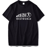 Human Evolution T shirt Funny Personality UFO Alien Tops Short Sleeve Cotton Camiseta Cartoon Humor Tshirt EU Size - webtekdev