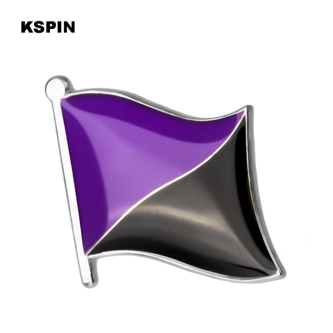 Purple and Black Red and Black Lapel pin badges for clothes in patches rozety papierowe icon backpack XY0044-2 (XY0044-2) - webtekdev