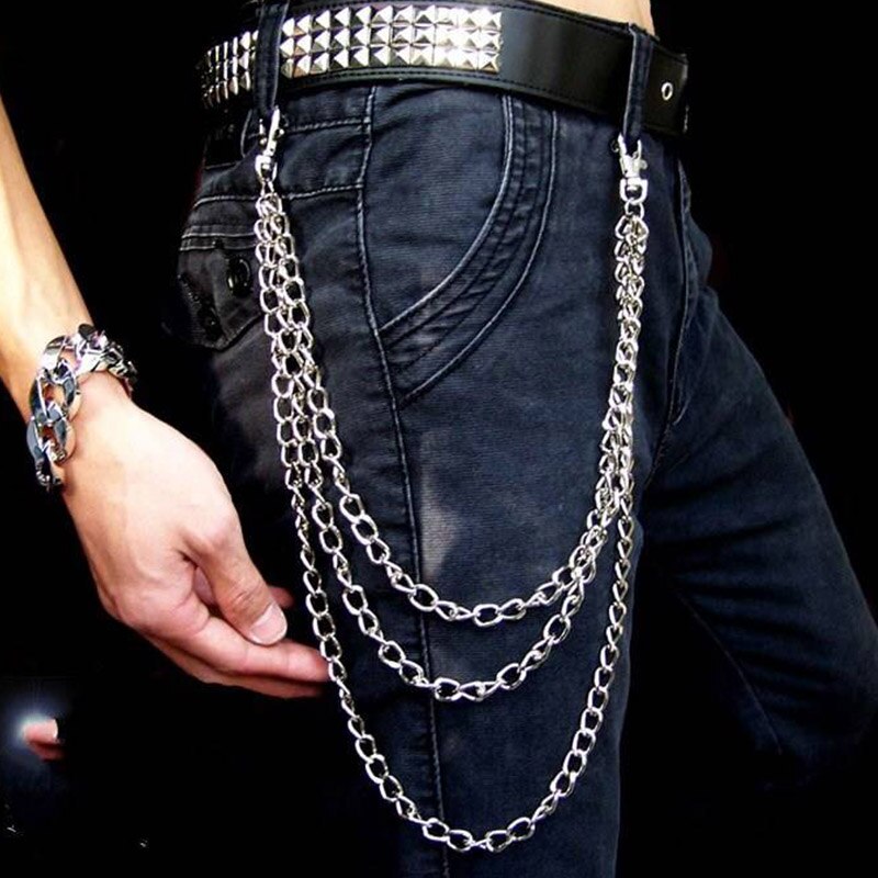 Jeans Chains Wallet Chain Pants Chain, Silver Pocket Chain Skull Chains Hip  Hop Rock Chains Punk Gothic Metal Belt Chain Biker Trouser Chain Accessory