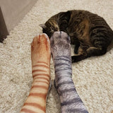 New Funny Socks 3D Paw Printed Animal Socks Women Cat Zebra Leopard Panda Paw Long Cotton Socks  for Women Men Unisex - webtekdev