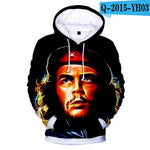 Men's Autumn Winter Hoodie Che Guevara Hero 3D Print Hoodies Sweatshirt High Quality Pullover Jacket Hot Che Guevara Coats - webtekdev