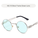 Oulylan Round Metal Steampunk Sunglasses Women Men Fashion Gothic Sun Glasses Luxury Brand Designer High Quality Eyewear UV400 - webtekdev