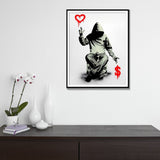 Banksy Street Graffiti Printable Painting Boy Love Money Wall Art Posters And Prints Wall Pictures For Bedroom - webtekdev