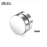 SMJEL Rock Strong Magnet Magnetic Health Care Ear Stud Non Piercing Earrings Skull David Star Tai Chi Earings Jewelry Mens Women - webtekdev