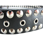 3-Row Studded Leather Belt (Pyramid Studs) - webtekdev