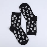 Modeager Fashion Hip hop Black Color Skeleton Alien Halloween Cool Women Socks Cotton Soft Summer Thin Novelty Socks for Women - webtekdev
