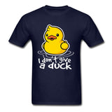 Summer T-shirt I Don't Give A Duck Tees Men Funny Clothes Black Yellow Tops Cotton T Shirt Kawaii Boyfriend Gift Tshirt - webtekdev