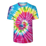 N-olsollo New Fashion Gradual Tie-dyed Mens Tshirts 2019 Summer T-shirts Couple Clothes Knitted Loose Casual Male Tee Shirts Top - webtekdev