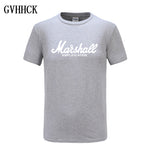 Marshall T Shirt Logo Amps Amplification Guitar Hero Hard Rock Cafe Music Muse Tops Tee Shirts For Men Fashion Harajuku T-shirts - webtekdev