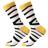 MYORED 1 pair men socks combed cotton cartoon animal bird shark zebra corn watermelon sea food geometric novelty funny socks - webtekdev