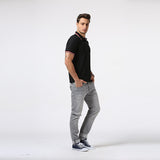 Men stitching embroidery printed Polo shirt men's Polo shirts with short sleeves of leisure fitness man - webtekdev