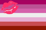 johnin 90*150cm LGBT Rainbow homosexual Lipstick Kiss lip Lesbian Pride Flag - webtekdev