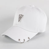 Dad Hat BTS Creative Piercing Ring Baseball Cap Punk Hip Hop Caps Cotton Adult Casual Solid Adjustable Unisex Caps Snapback - webtekdev