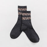 Hot Retro Leopard Print Cotton Blends Women Socks Fashion High Street Popular Stripe Leopard Socks Spring Summer Cool Cozy Socks - webtekdev