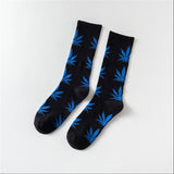 Moda Socmark Funny Socks Men Comfortable High Quality Cotton Happy Hemp Leaf Maple Casual Long Weed Crew Sock Dress Harajuku - webtekdev