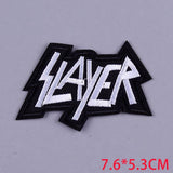 Pulaqi Punk Metal Band Cloth Patches Embroidered Patches For Clothing Applique Rock Music Fans Badges Stickers Iron on Patches F - webtekdev