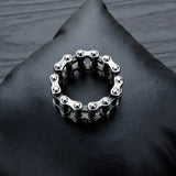 Hemiston Fashion Jewelry Individual Bicycle Chain Titanium Steel Finger Ring Chao Men's Stainless Steel Locomotive Chain Ring - webtekdev
