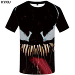 Funny T shirts Venom Marvel T-shirt Men Avengers Tshirts Casual Gothic Shirt Print Carnage T-shirts 3d Short Sleeve Punk Rock - webtekdev