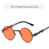 Oulylan Round Metal Steampunk Sunglasses Women Men Fashion Gothic Sun Glasses Luxury Brand Designer High Quality Eyewear UV400 - webtekdev