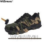2020 New Men's Plus Size Outdoor Steel Toe Cap Military Work & Safety Boots Shoes Men Camouflage Army Puncture Proof Boots - webtekdev